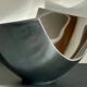 Vintage polished metal fruit bowl