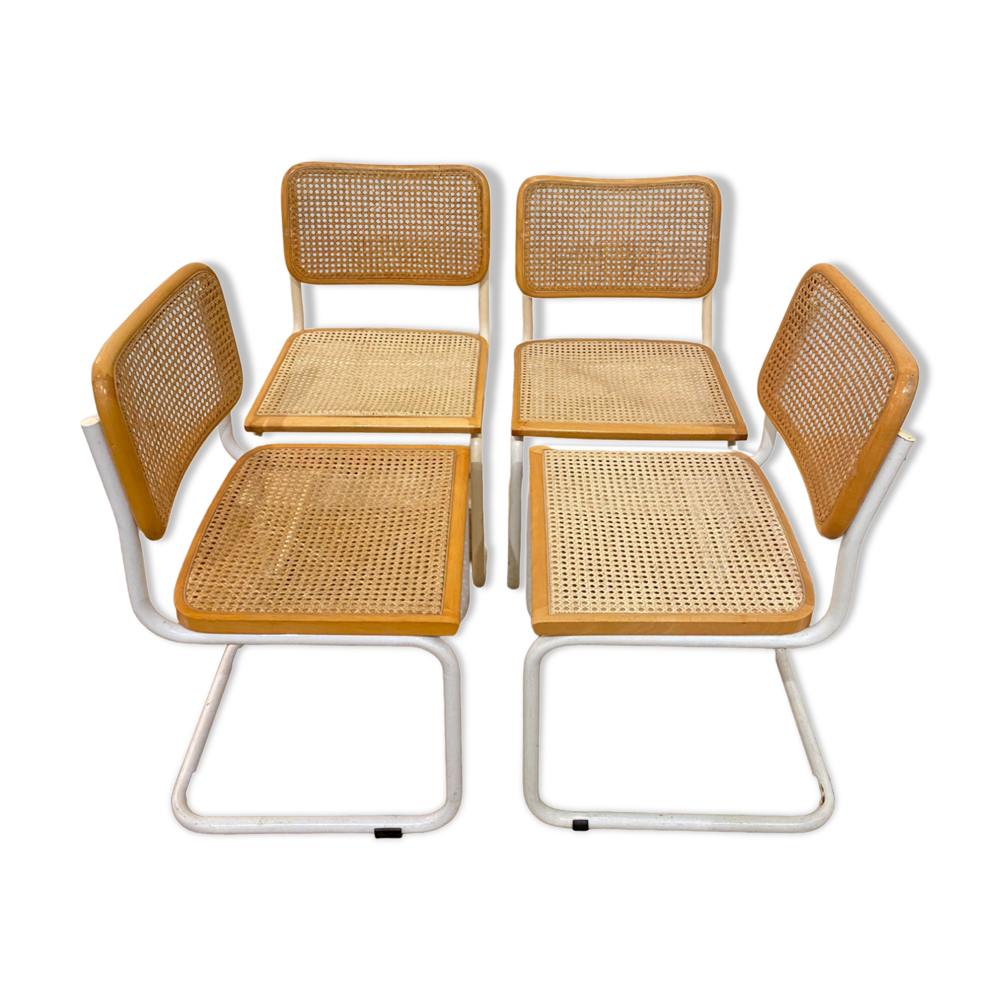 Set of 4 Cesca B32 chairs by Breuer