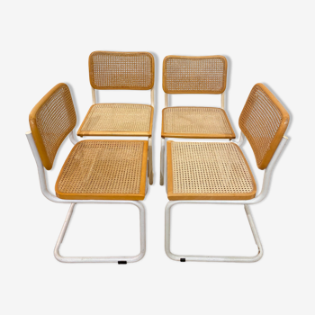 Set of 4 Cesca B32 chairs by Breuer