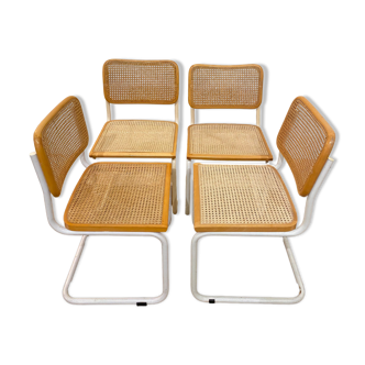 Set of 4 Cesca B32 chairs by Breuer