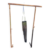 Vintage metal and plastic bead pendant light