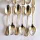 Lot of 12 classic silver-plated metal teaspoons 1900 Silversmith BOULENGER