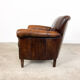 Fauteuil en cuir de mouton foncé fijnaart