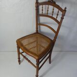 Ancienne chaise volante Louis XVI cannée noeud