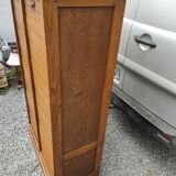 50s double curtain filing cabinet
