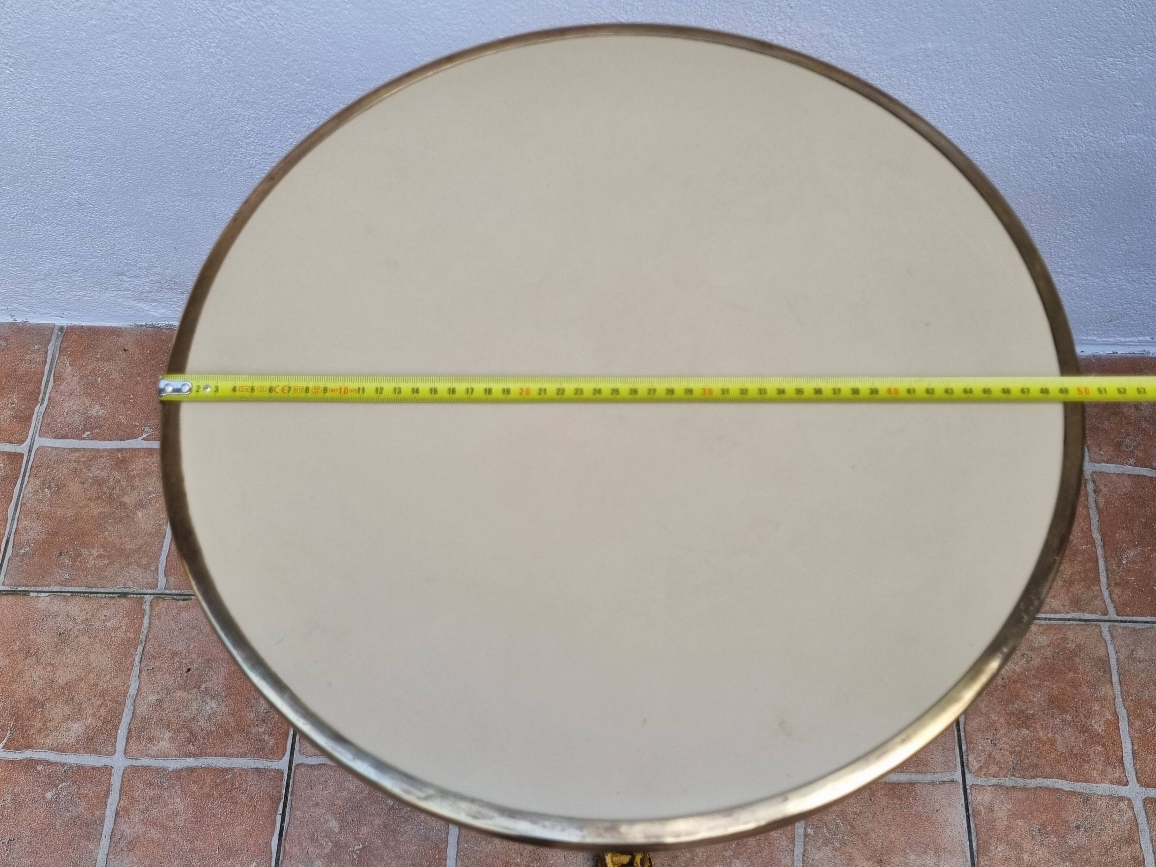 Vintage Thonet bistro table in yellow lacquered metal and Formica top