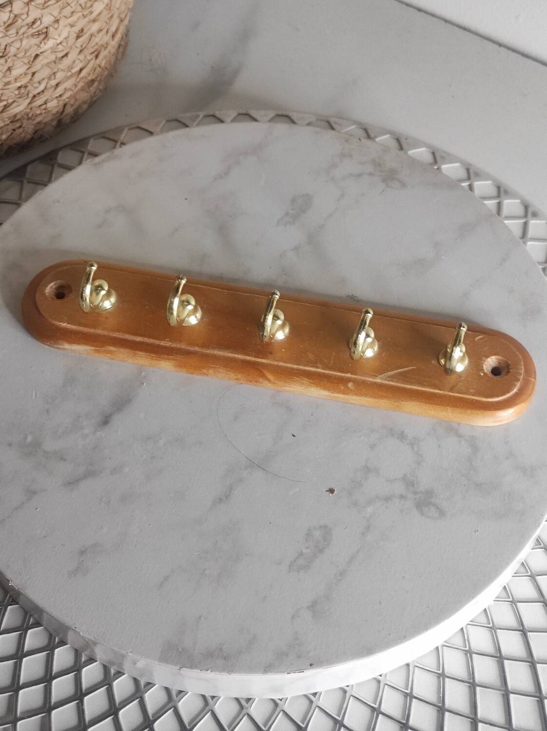 Antique towel rack