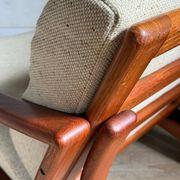 Scandinavian teak 2-seater banquette sofa Kirsten & Sven E. Jensen