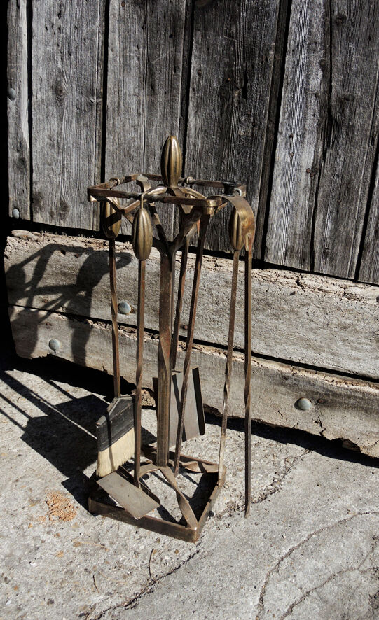 Former forged iron chimney set (9 pieces)