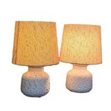 Pair of vintage ceramic lamps made in Italy