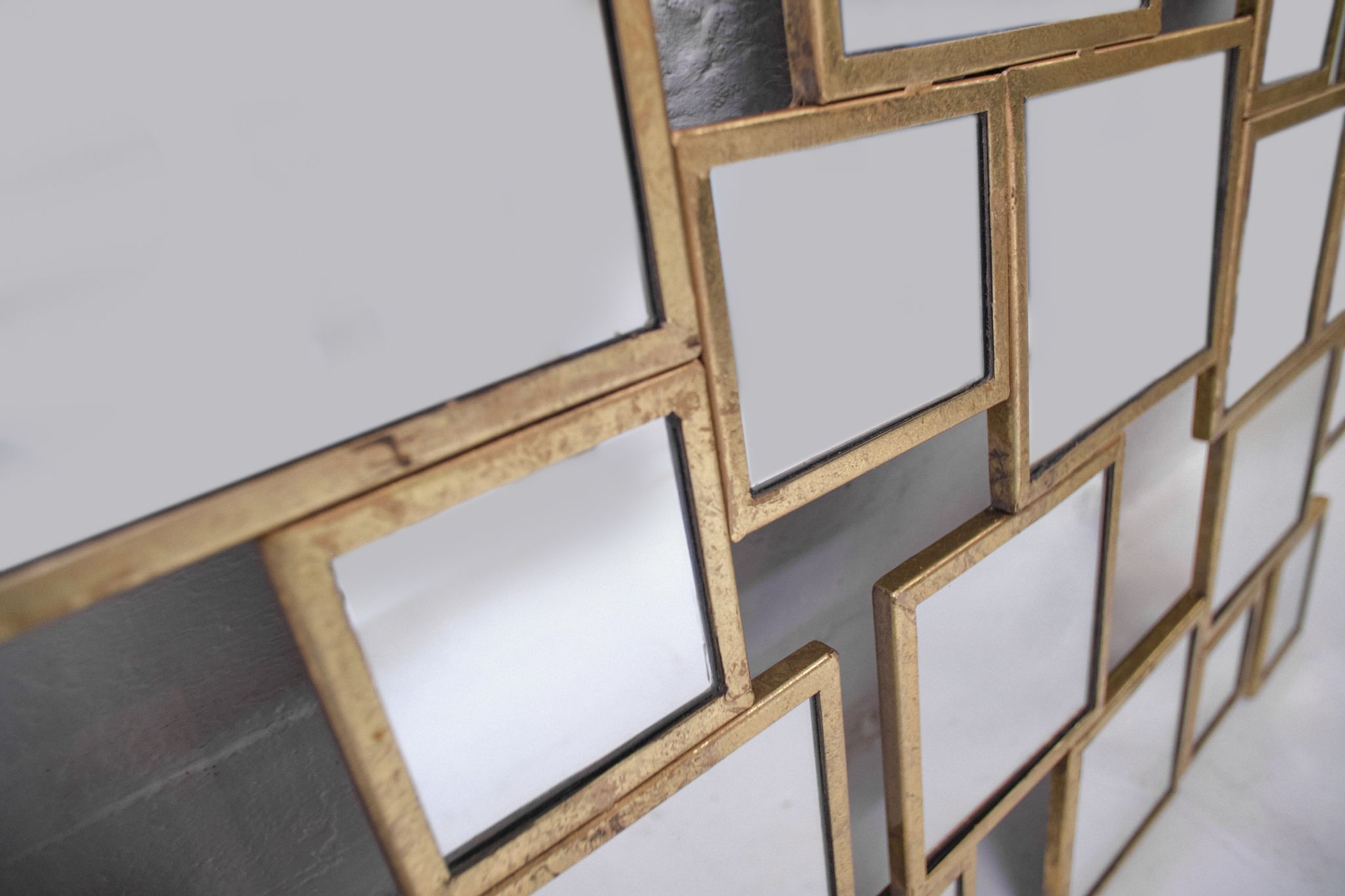 Mirror in gilded metal with leaf. in the taste of Marc du Plantier