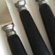 series of 6 19th ebony wooden table knives