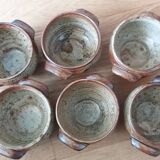 Stoneware soup bowls from Puisaye, signed Jean-Pierre Prud’homme