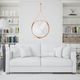 Handmade J. Adnet style mirror in natural vegetable-tanned leather, ø 70 cm
