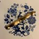 Limoges blue and white porcelain platter