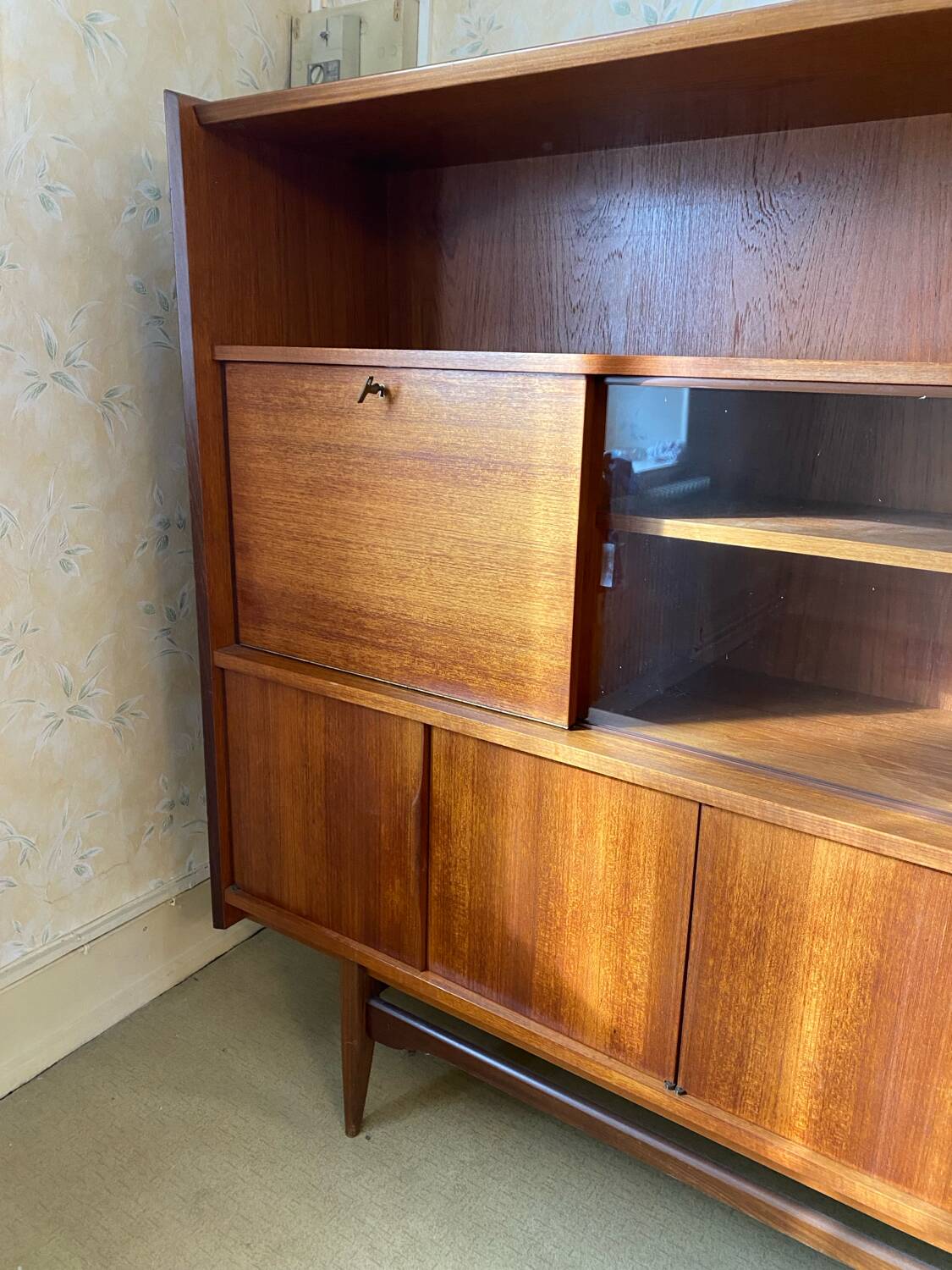 Vintage Scandinavian teak sideboard / buffet 1960