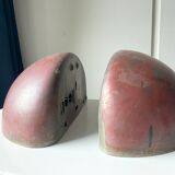 Pair of danish copper vintage outdoor wall lamps