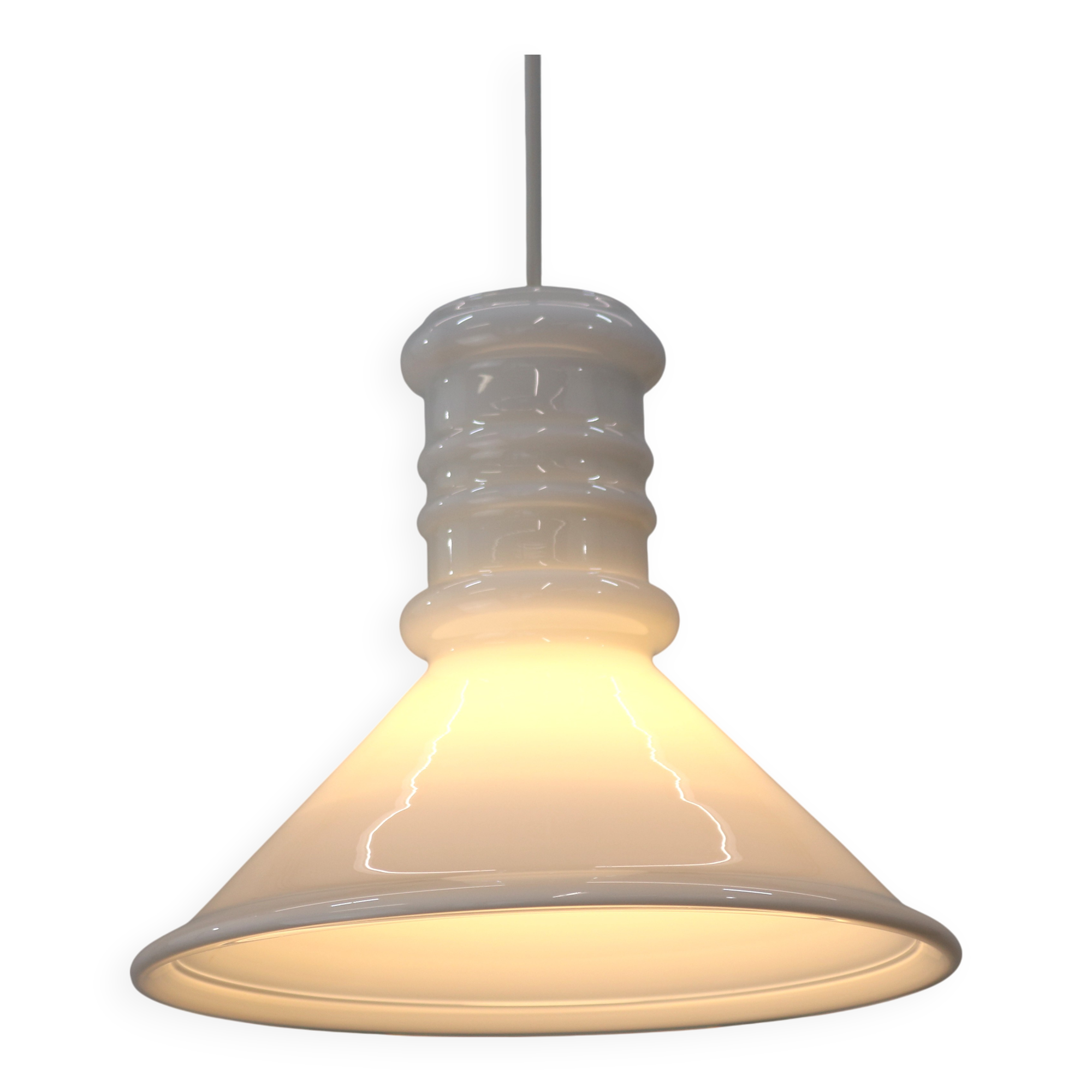 Opal glass pendant lamp designed by Sidse Werner for Holmegaard Copenhagen