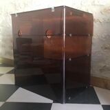 Vintage HI-FI cabinet in smoked plexiglass, Circa 1970