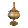 Amber glass candy or standing cup