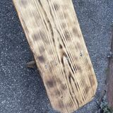 Rustic bench natural wood