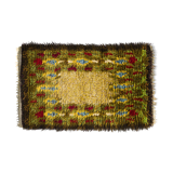 Scandinavian 20th century vintage rya rug. 97 x 60 cm (38.19 x 23.62 in).