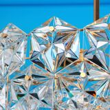 Kinkeldey chandelier in gilded brass and crystal glass, Germany, 1970s