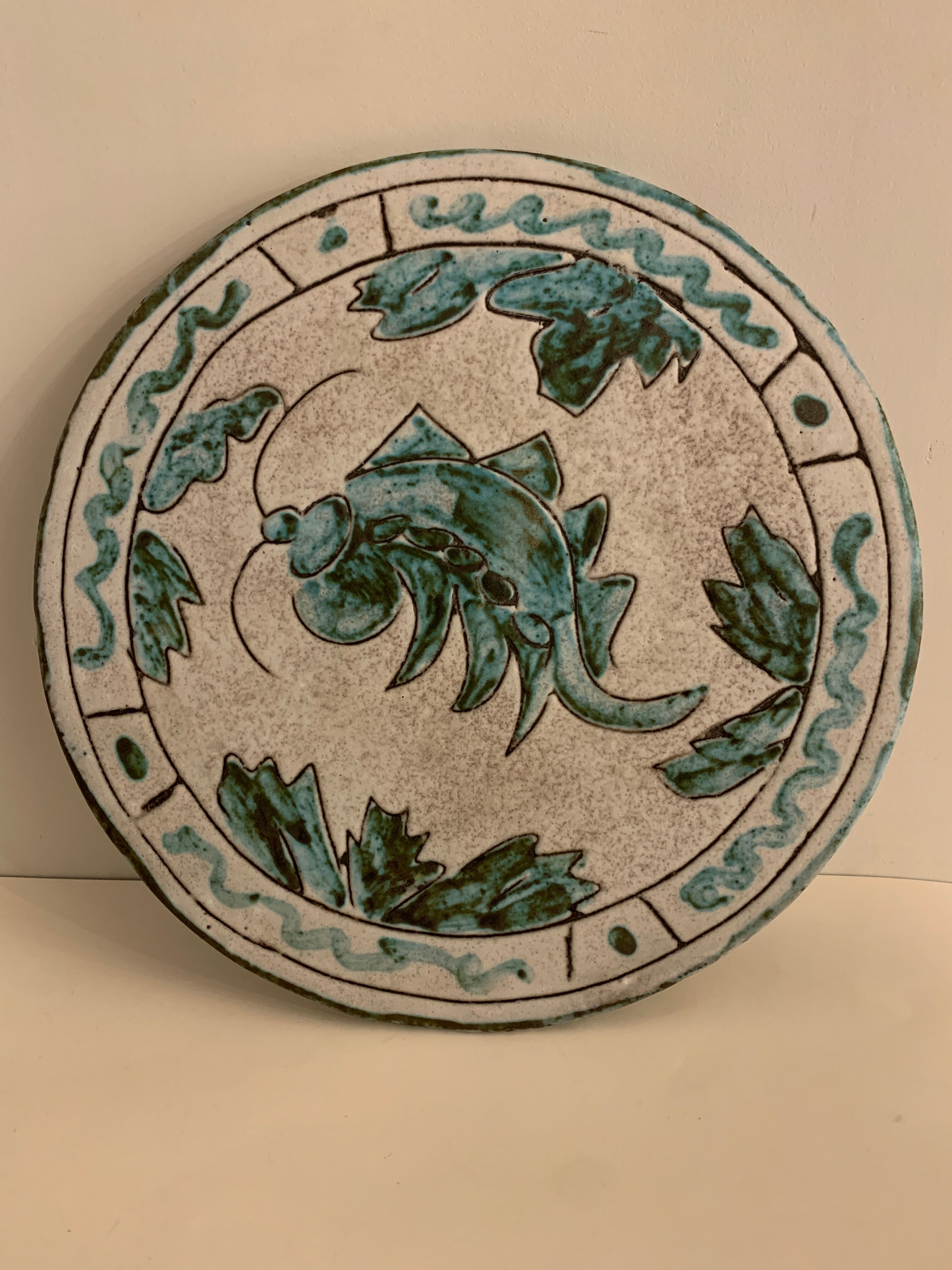 Art Deco ceramic dish, J. Massier, Vallauris