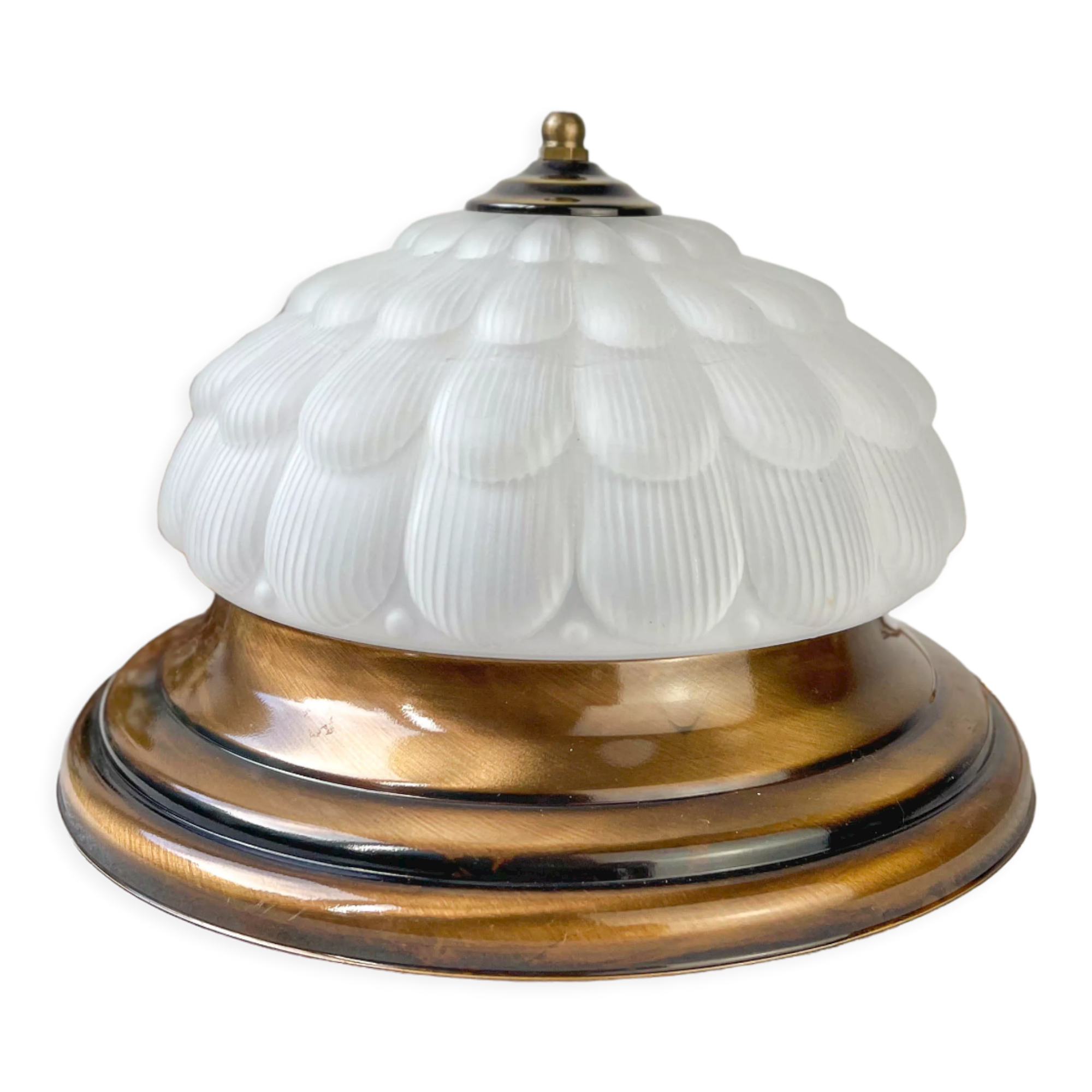 Vintage table lamp antique glass globe