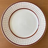6 assiettes plates anciennes en faïence de Longchamp