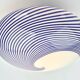 Vintage Murano glass cobalt blue swirl flush mount