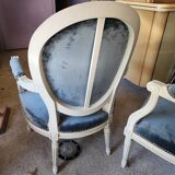 Pair of Louis XVI style armchairs