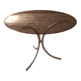 70's table Smoked glass, chrome legs