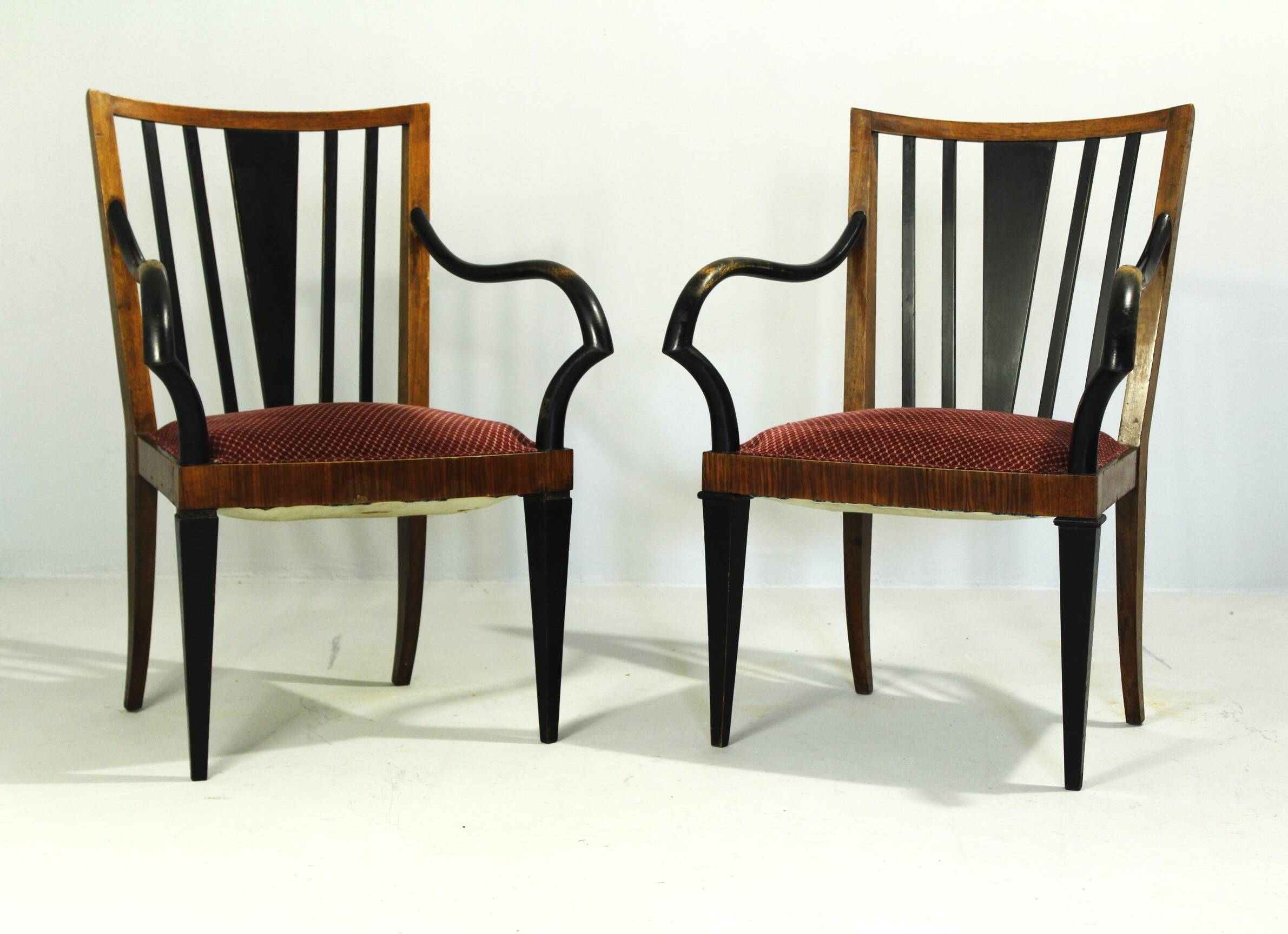 Pair of Large Palace Armchairs, Art Deco, Austria 1920