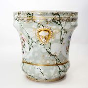 Antique Porcelain planter hand painted with mascarons with lion's head in relief-nineteenth century