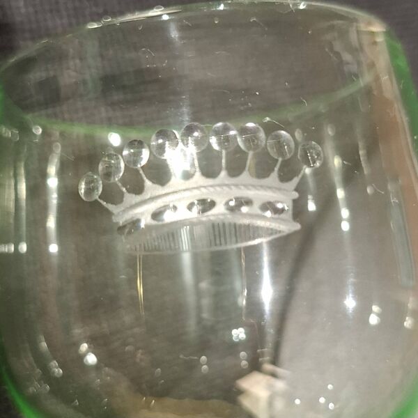 12 verres à pied en cristal d'ouraline