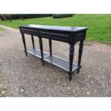 Napoleon III style wooden and cane console