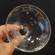 4 Antique Champagne Glasses In Engraved Crystalline