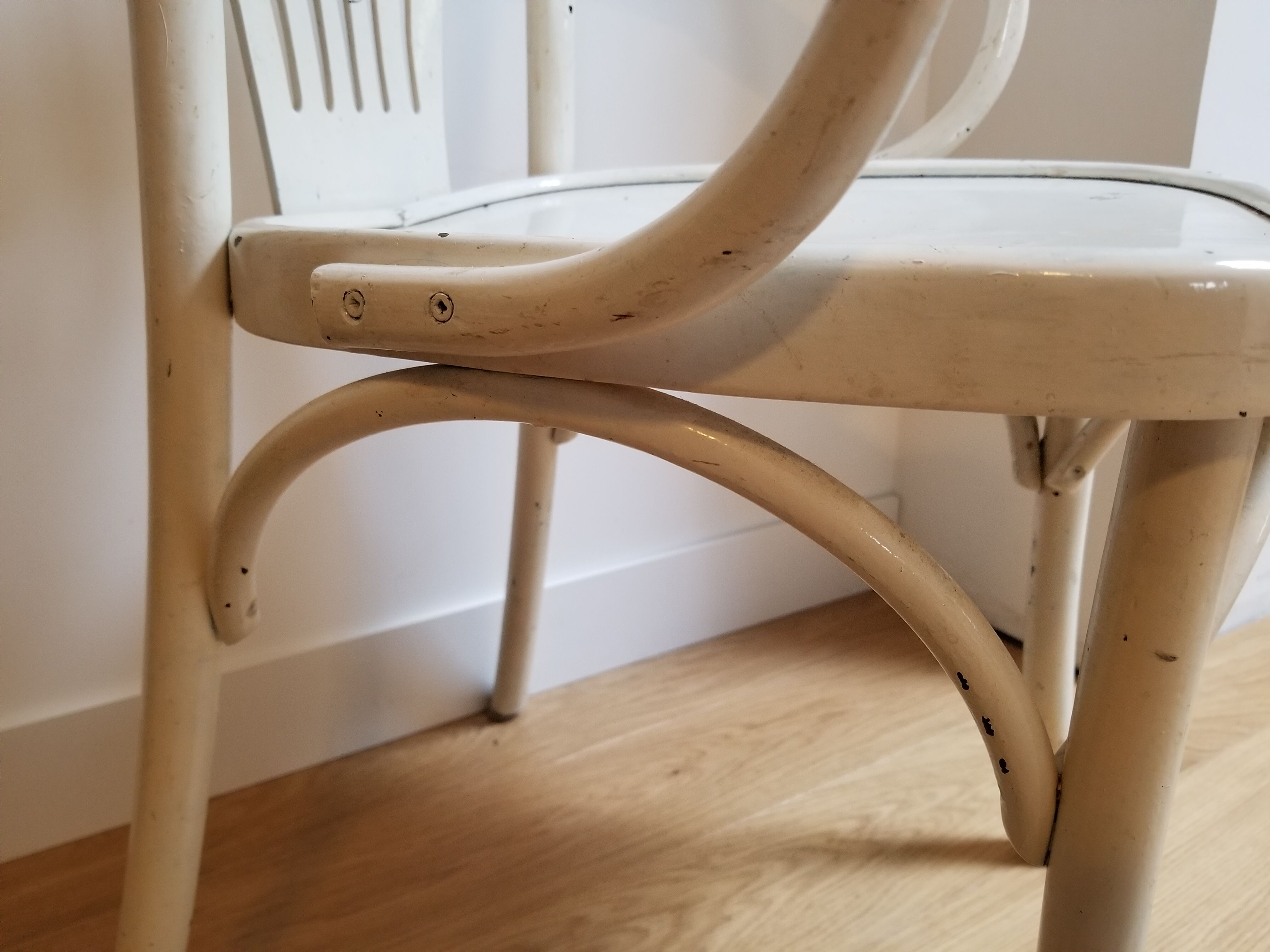 Curved wooden chair