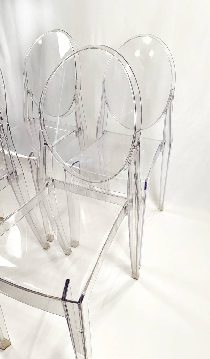 Lot de 4 chaises Ghost Victoria de Philippe Starck pour Kartell