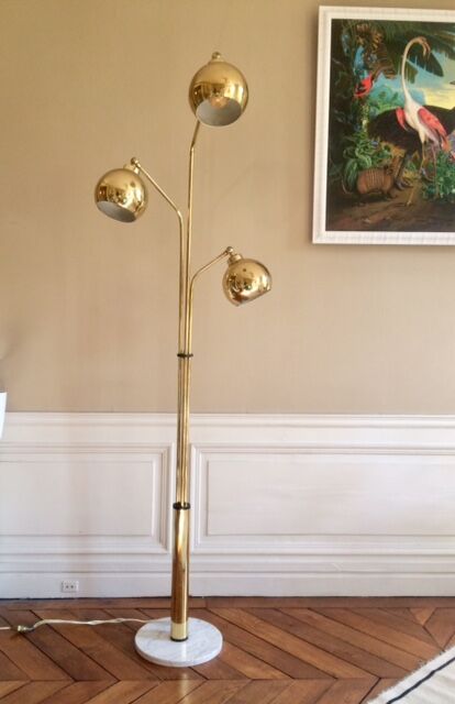 Floor lamp "thrush" 3 golden globes