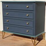 Commode vintage bleue