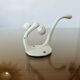 White lacquered metal hook 30s 40s