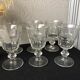 Charles X-style moulded glass walking glasses