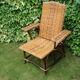 Rattan  and wicker lounge chair vintage 1920