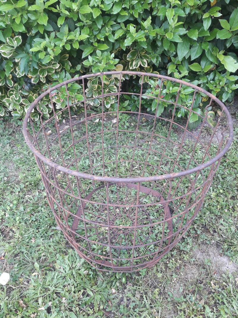 Basket basket h58 d59cm industrial iron