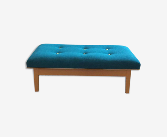 Banquette vert canard et moutarde