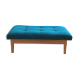 Banquette vert canard et moutarde
