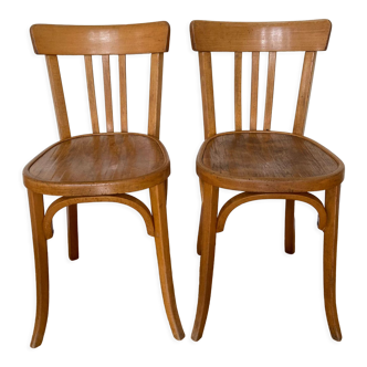 Pair of Baumann bistro chairs