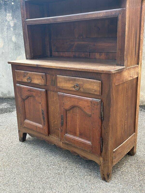Sideboard, buffet, double body in solid oak Louis XV, Louis Philippe
